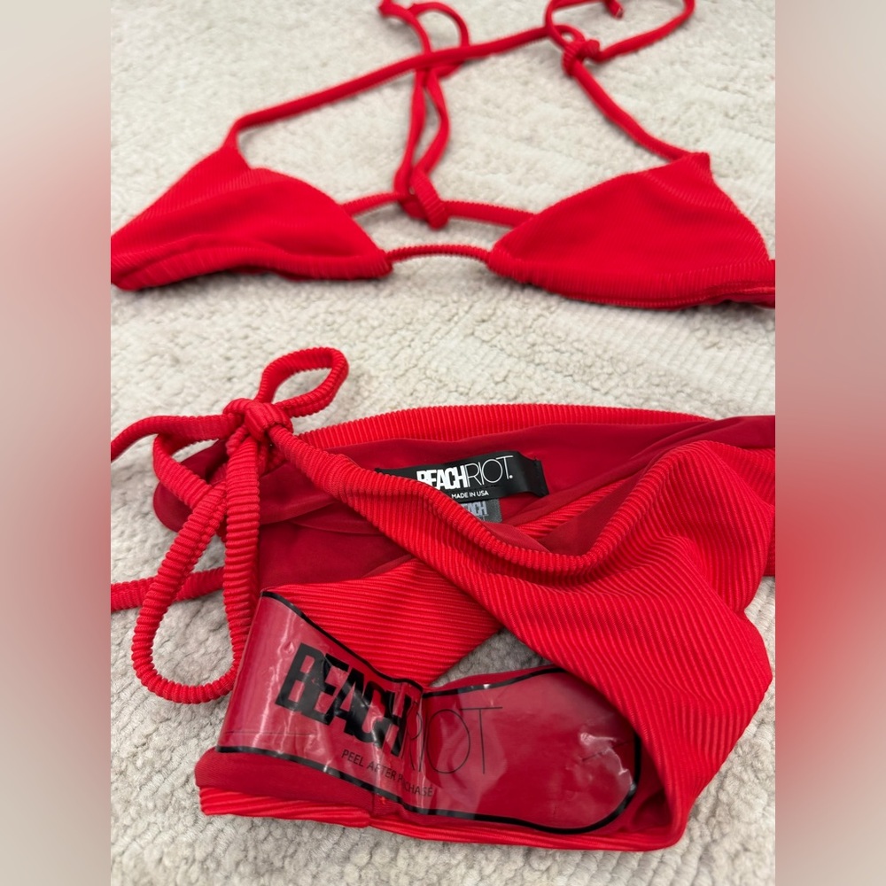 Beach Riot Red Triangle Bikini Set - Picture 7 of 9